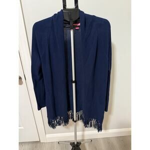 Lilly Pulitzer Tatum Open Cardigan Navy Women's Size XL